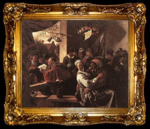 framed  Jan Steen The Rhetoricians, ta009-2